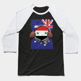 Syria Flag Australian Flag Ripped - Gift for Syrian From Syria Baseball T-Shirt